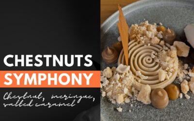 Chestnut symphony: chestnut panna cotta, cremeux, ice cream and salted caramel